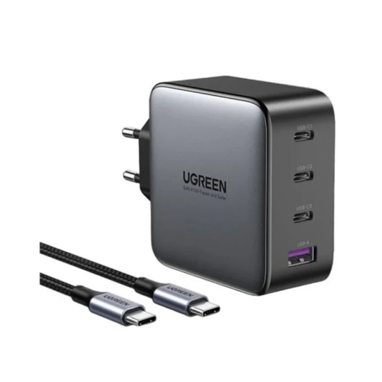 Ugreen Gan Fast Charger With 100w USB-C Cable, CD226 - Gray (90575)